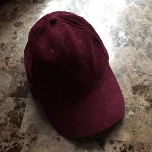 Baseball Cap Burgundy Corduroy